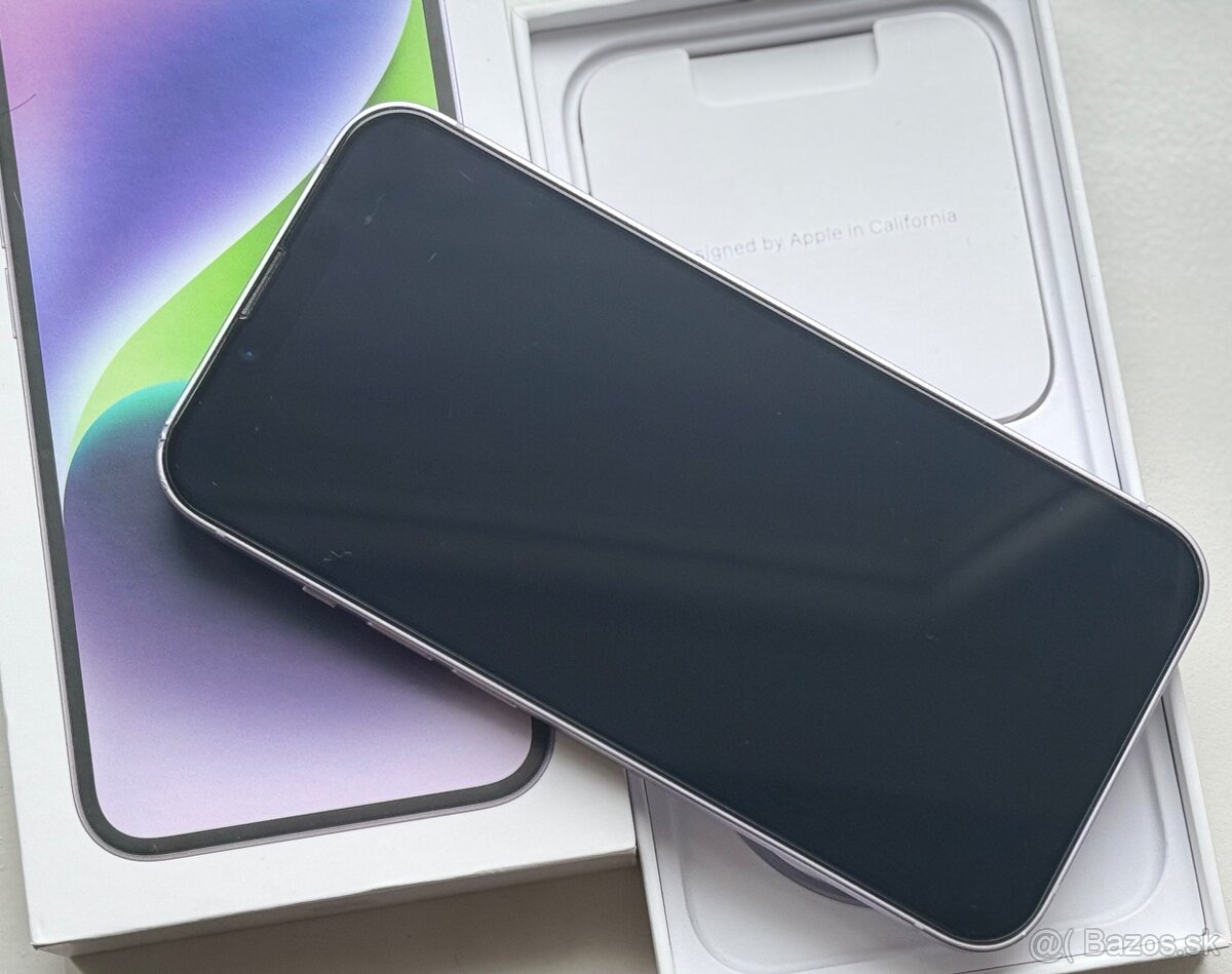 iPhone 14 Purple BATERIE 100% TOP - 4