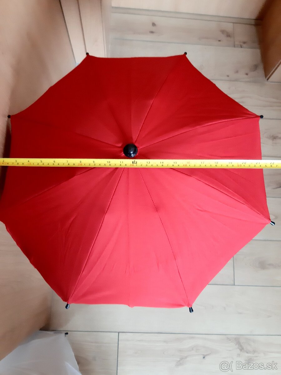 Červený slnečník na kočík - 4