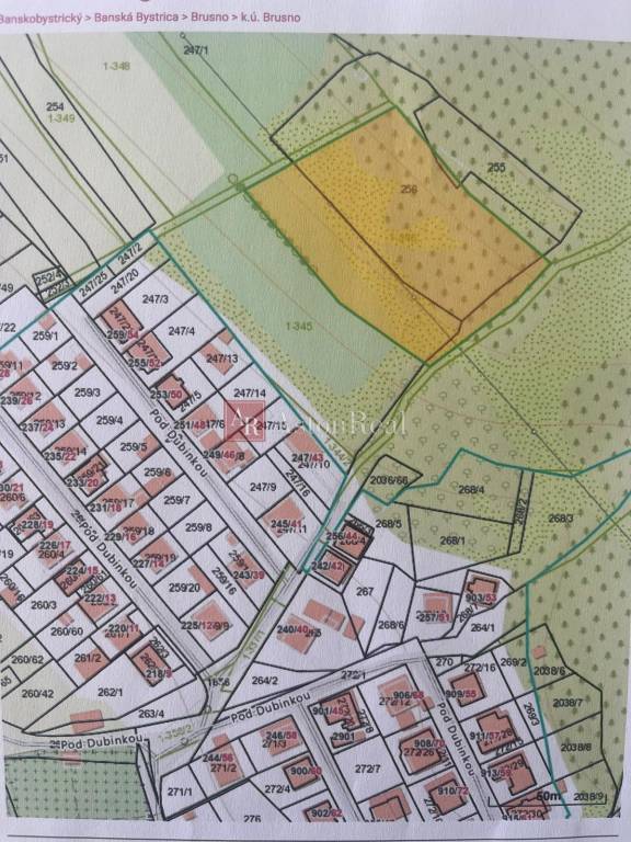 Investičný pozemok: rozloha: 4236 m2, Brusno - krásny výhľad - 4