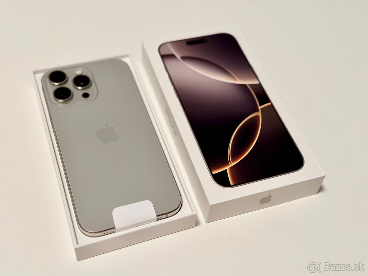 ✅iPhone 16 Pro Max 256 GB – Prírodný titán - 100% batéria✅ - 4