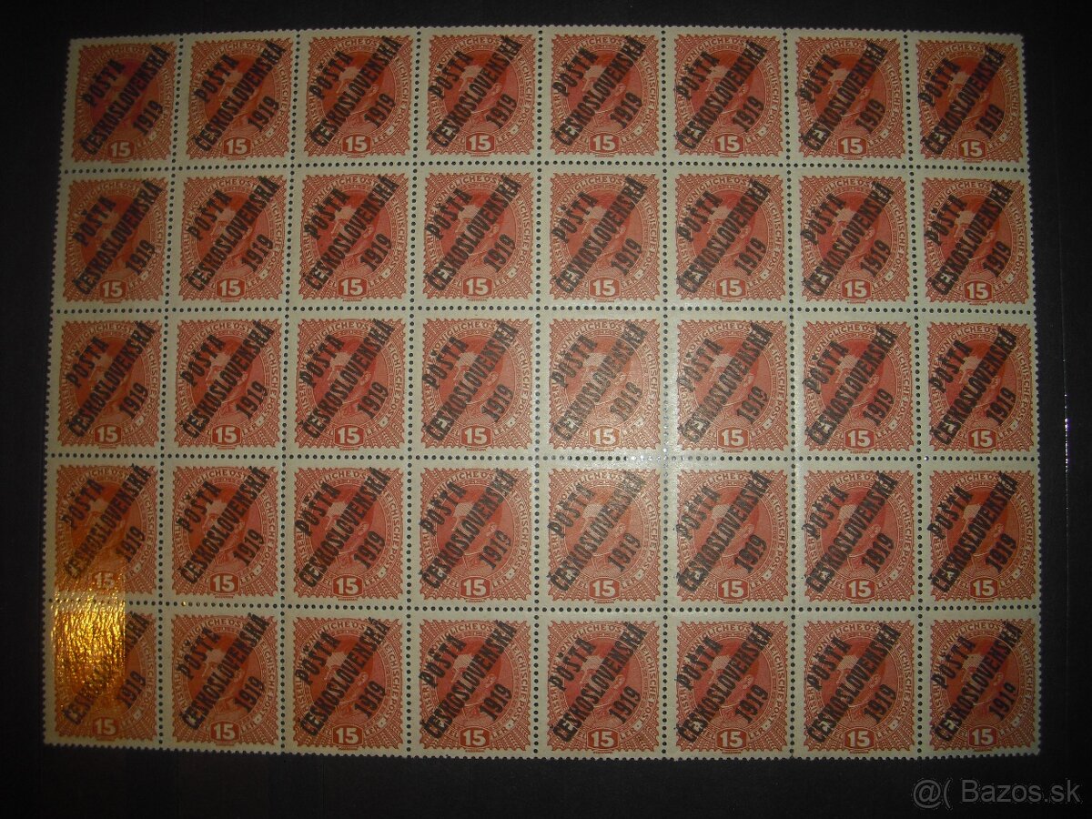 predam zbierku Ceskoslovenskych znamok 1919 + - 4