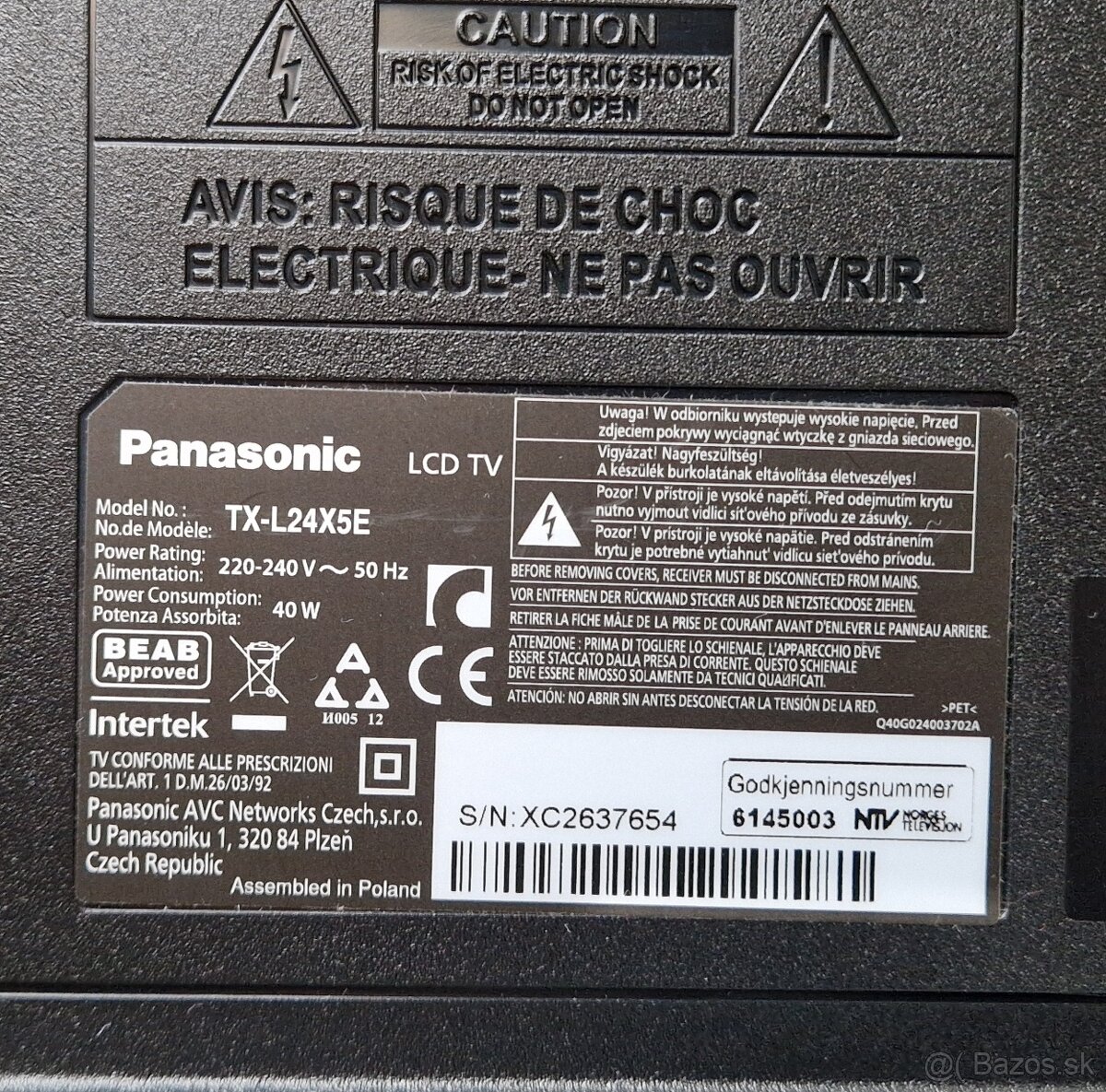 Televízor LCD Panasonic VIERA TX-L24X5E - 4