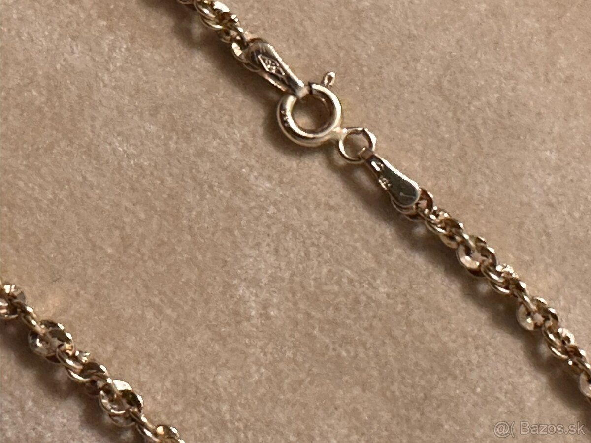 dámska zlatá retiazka točenie 14kt zlato - 4
