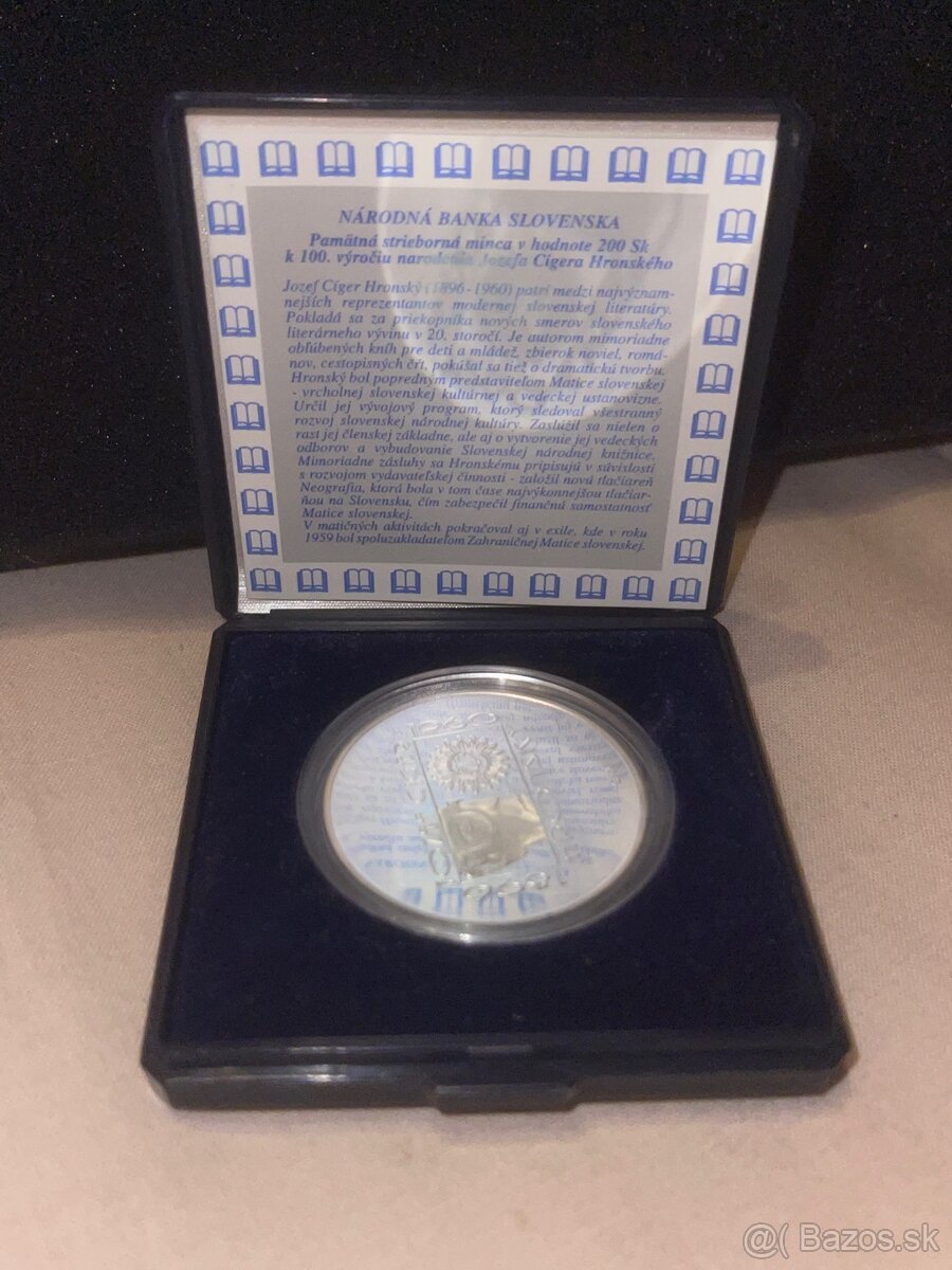 Pamätné strieborné 200 Sk v etui s certifikátom - proof - 4