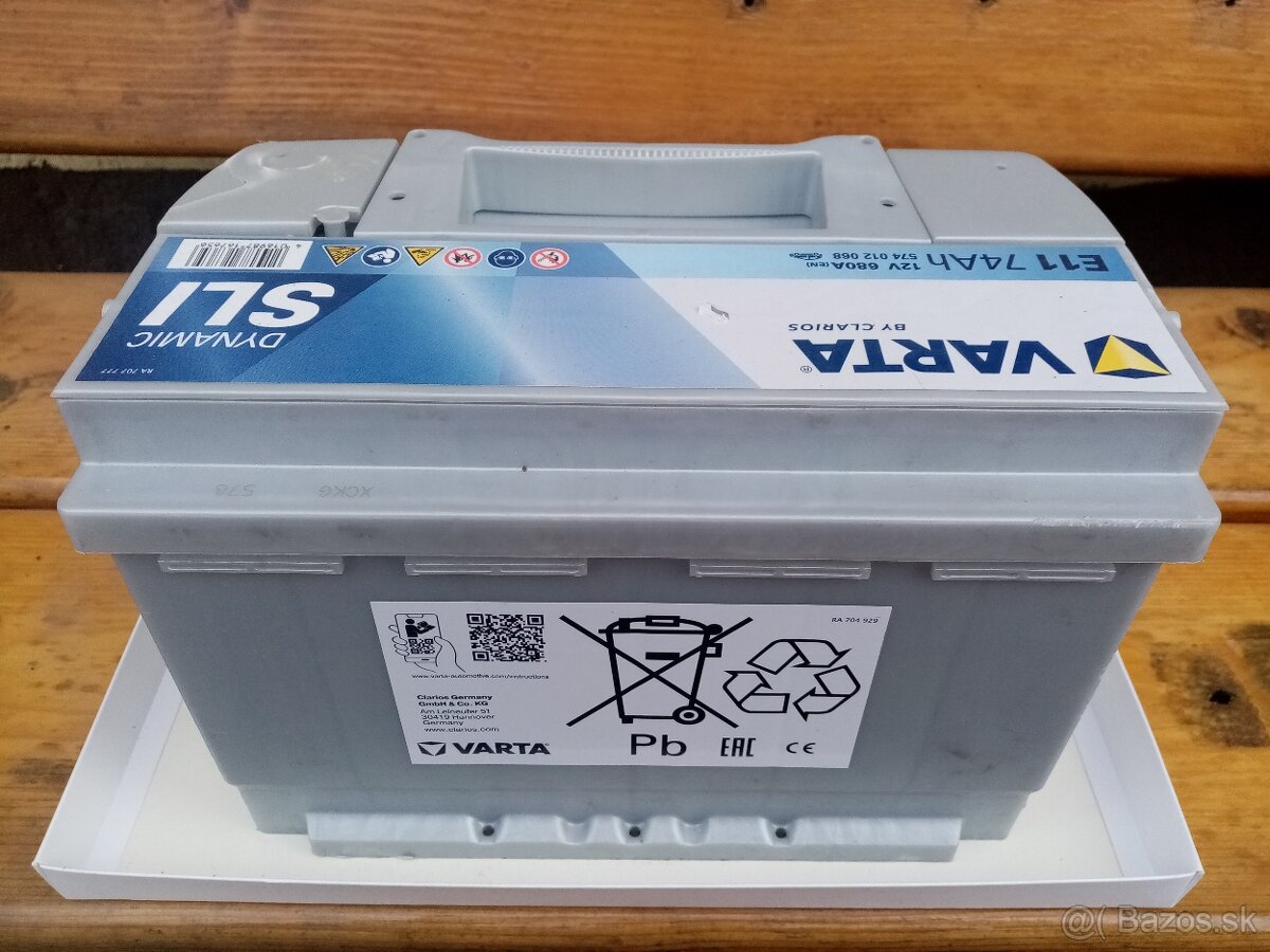 Nova Autobatéria 12V VARTA E11 74Ah 680A - 4