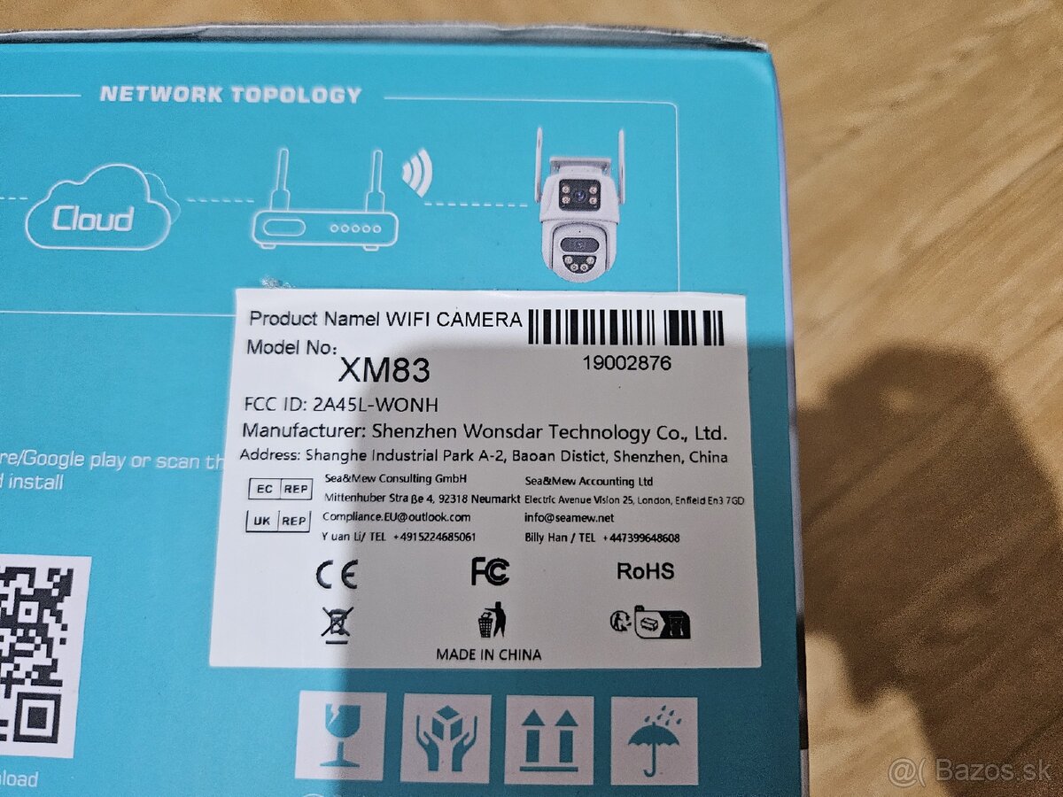 Wi-Fi 2,4 GHz, Lan PTZ kamera iCSee 256GB - 4