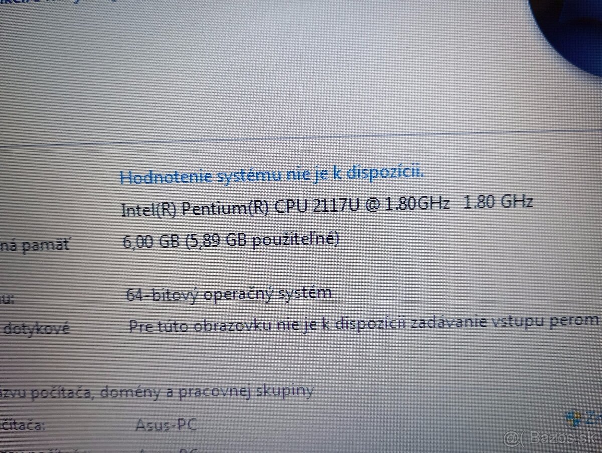 predám notebook ASUS X550C , WINDOWS 7 - 4
