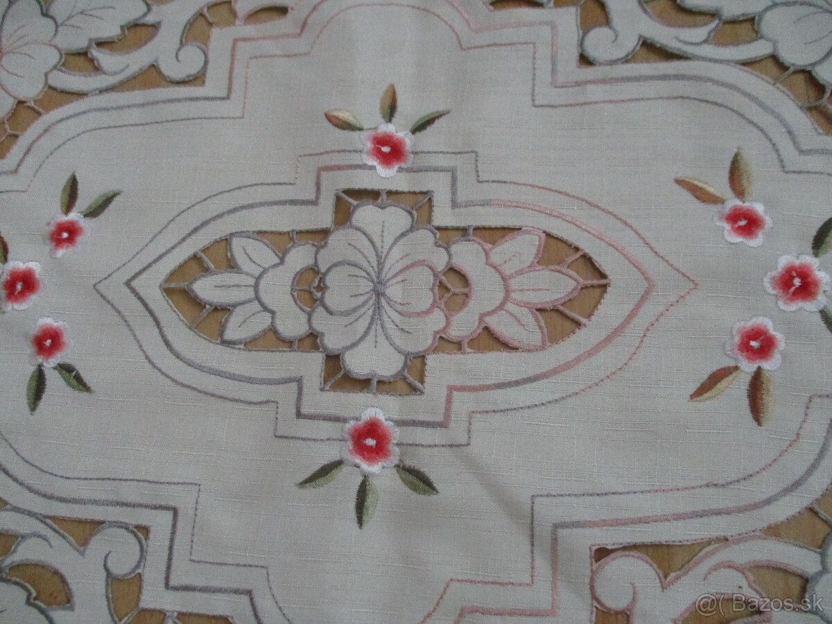 2 starožitné vyšívané dečky - obrusy / 43 / - 4