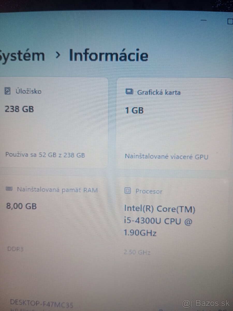 14" notebook HP Elitebook 840 G1/8GB/256GB TOP stav - 4