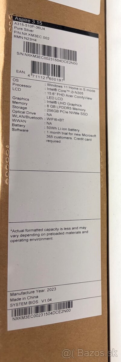 ACER Aspire A315-510P-36U4 - ako nový - 4