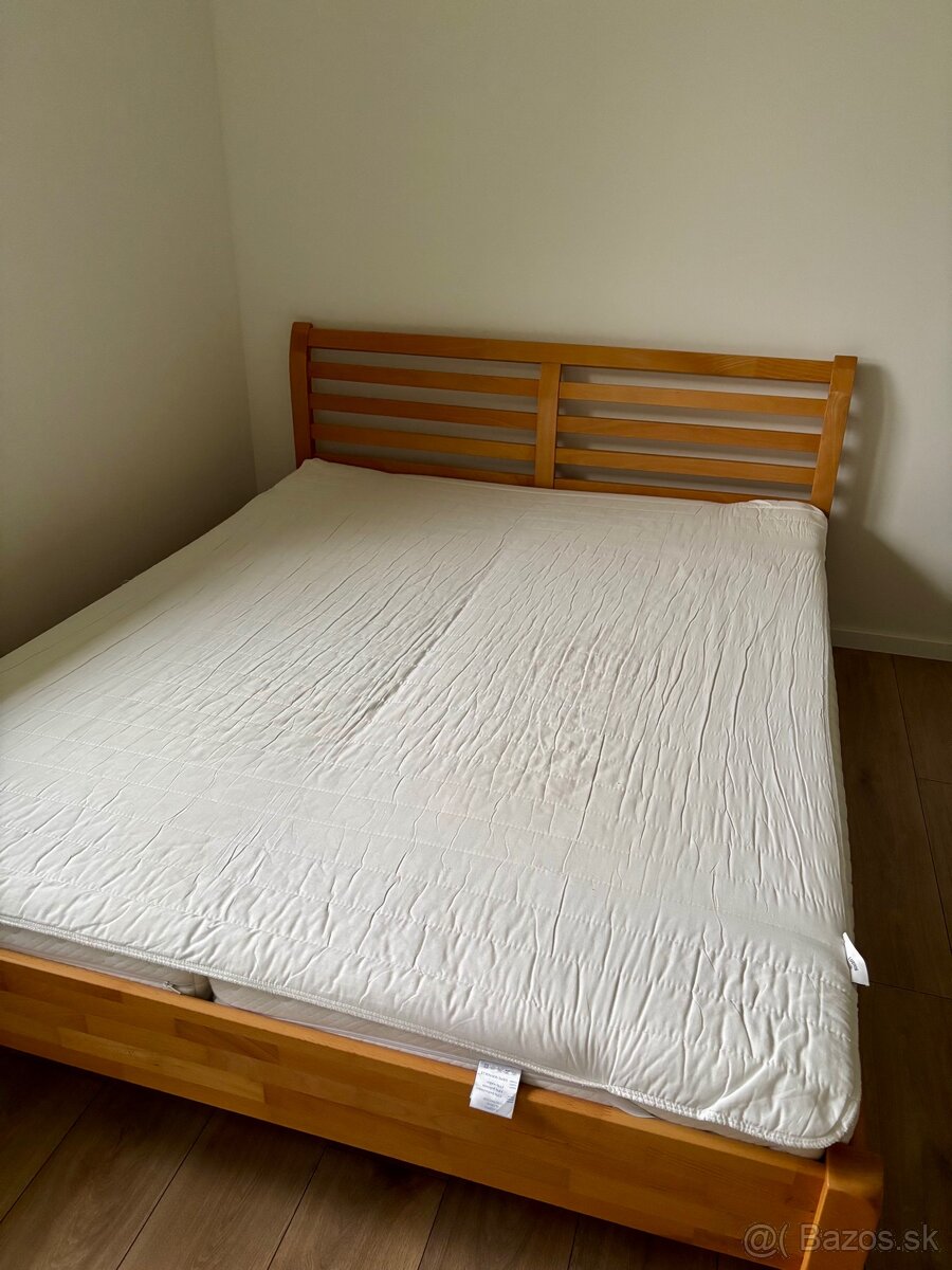 Manželská posteľ 180x200 masív + matrace - 4