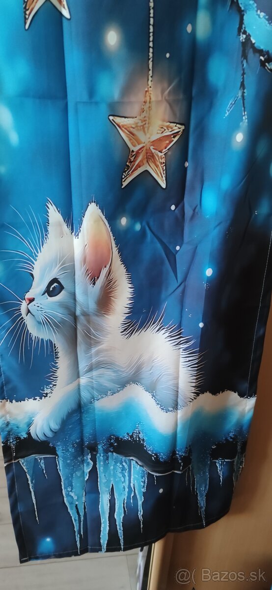 závesy - dekoračky s mačičkami - 4