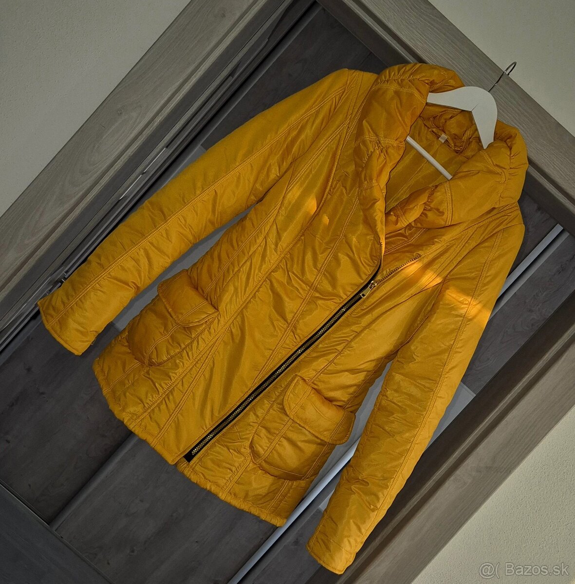 Žltá zimná bunda v.L - 4