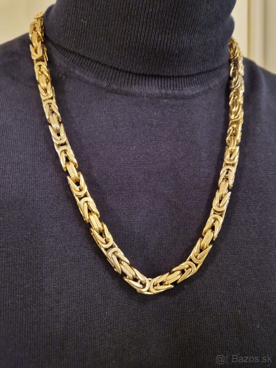 Luxusná Zlata retiazka Kráľovsky vzor 305,25g 14karatov. - 4