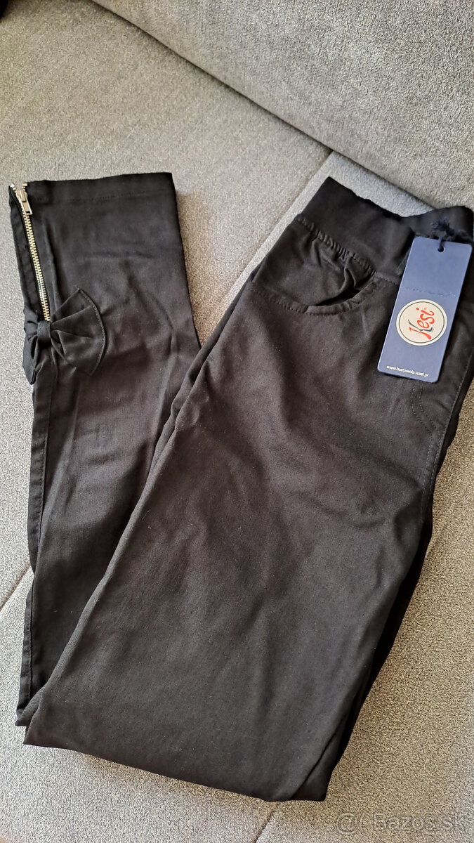 Čierne dámske nohavice - veľkosť M - 4