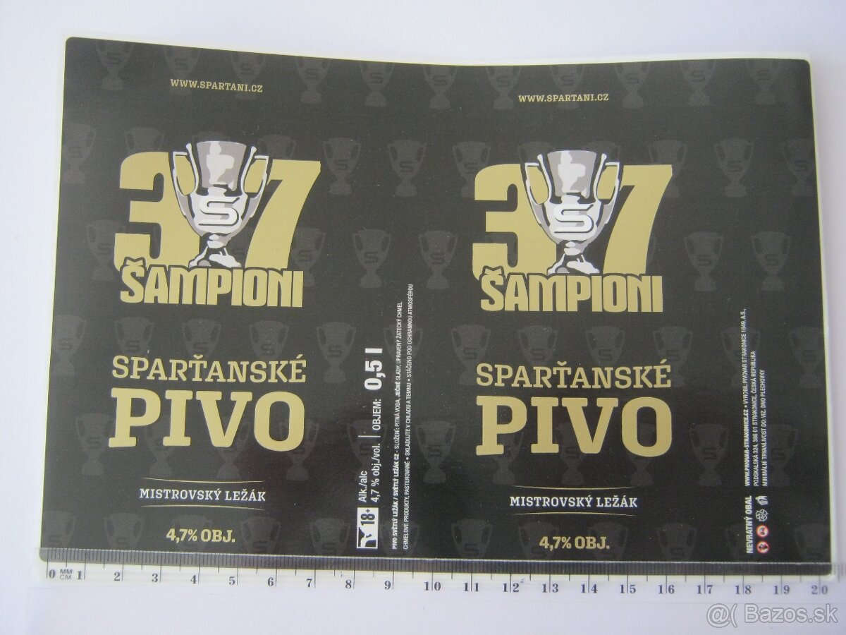 5x pivo pivní pivovar Strakonice Sparta Praha fotbal - 4