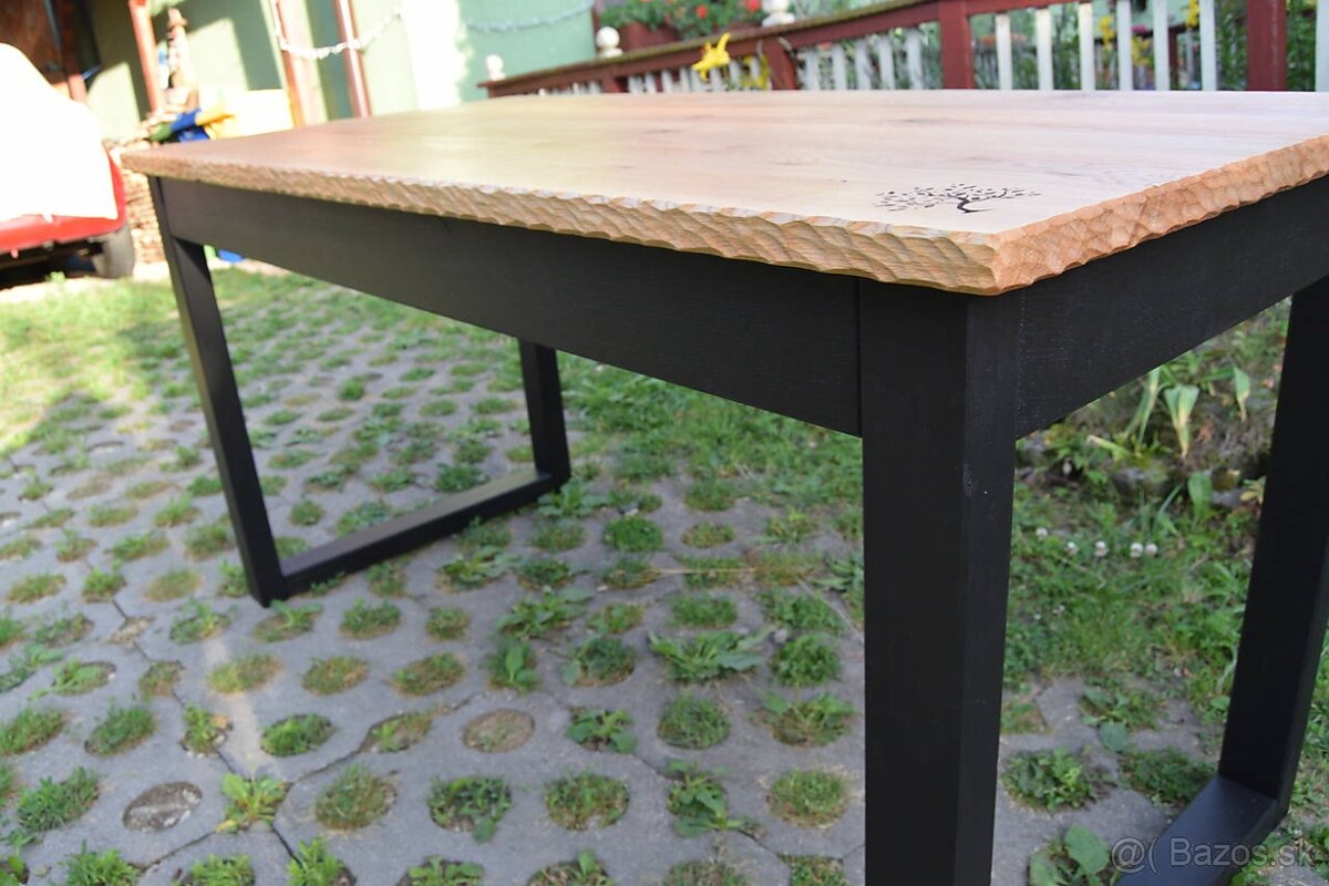 Drevený stôl masív - dub, jaseň - 4