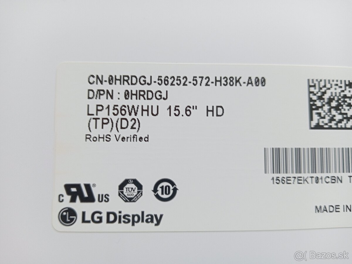predám 15.6" LED SLIM displej , 30pin eDP - LP156WHU - 4