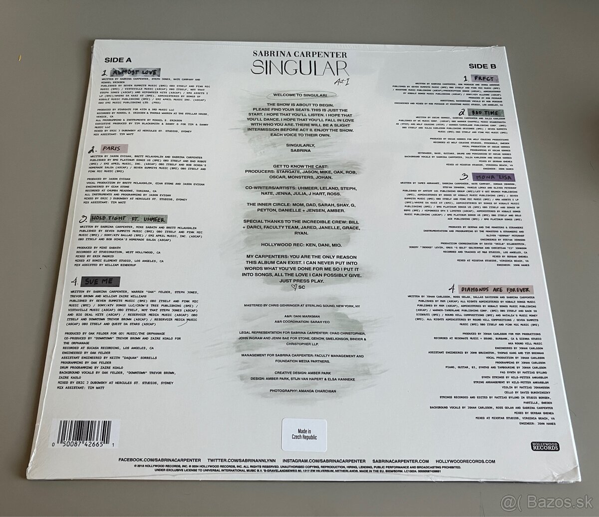 LP Sabrina Carpenter - Singular Act 1 - 4