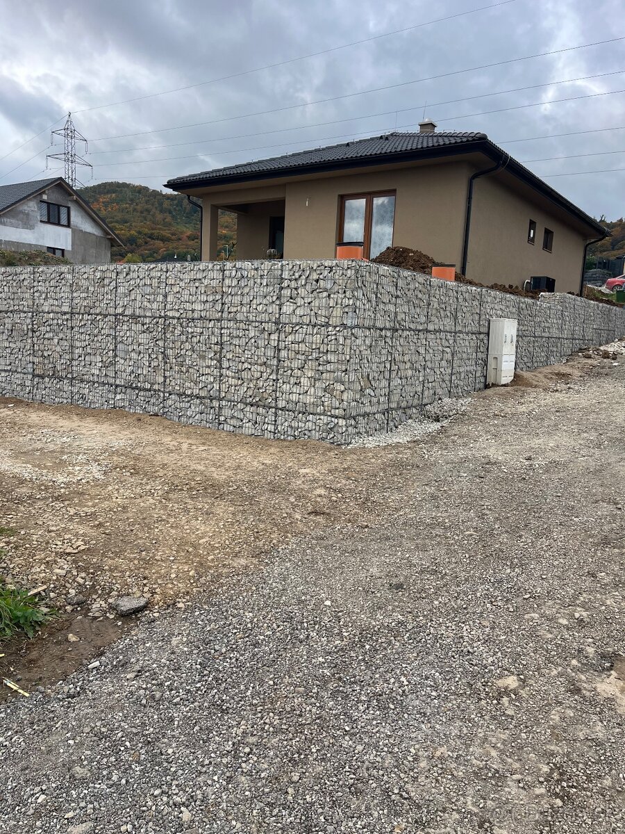 Gabionove múry,hrubé stavby - 4