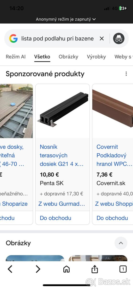 Wpc hranol, podkladový profil, konštrukčný hranol - 4