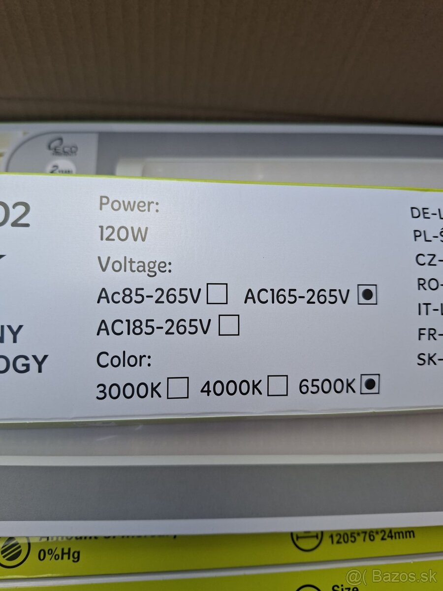 LED lampa 120cm 2xled pás 120w - 4