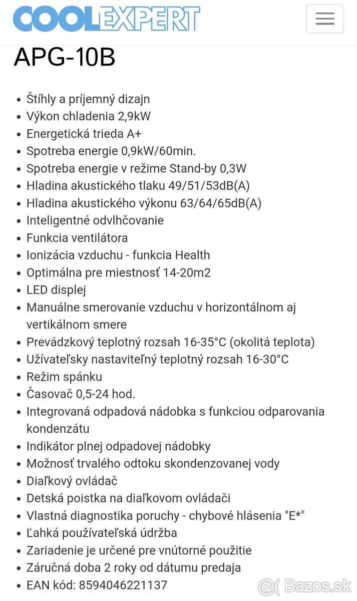 Klimatizácia Coolexpert APG-10B - 4