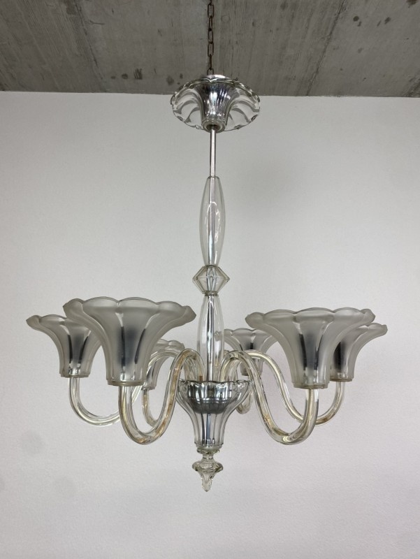 Veľký celosklenený halový luster - 4