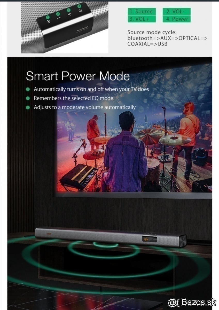 Blitzwolf Pro TV soundbar - nový a zabalený - 4