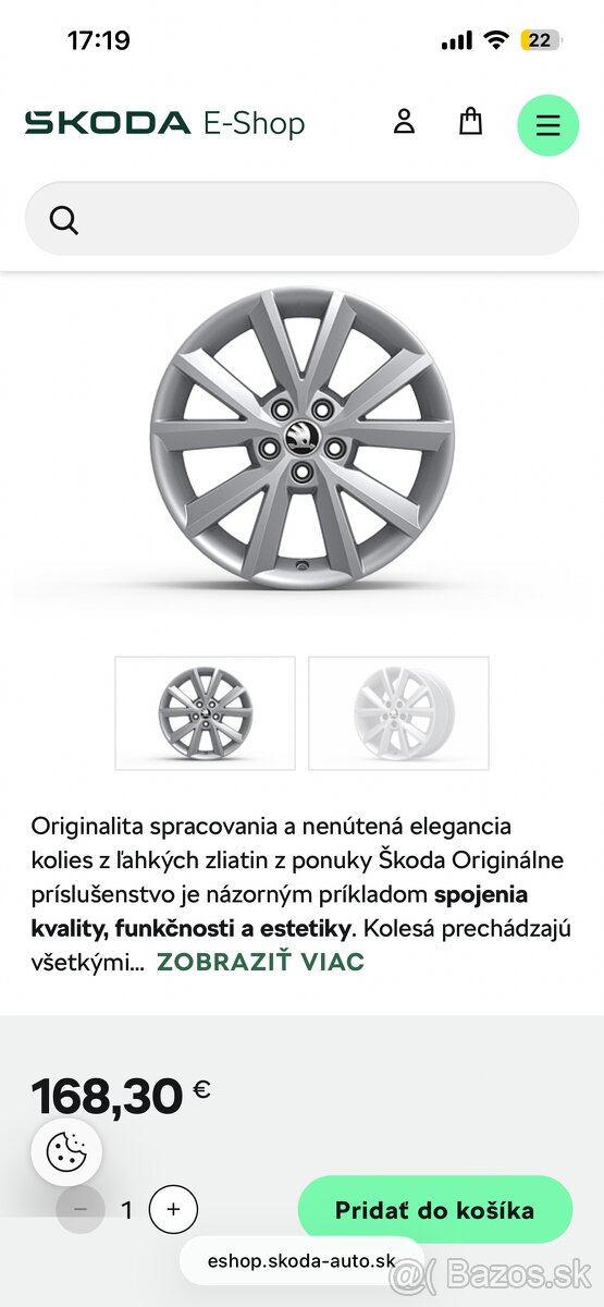 Elektróny orig. Škoda 5x100 r16 - 4