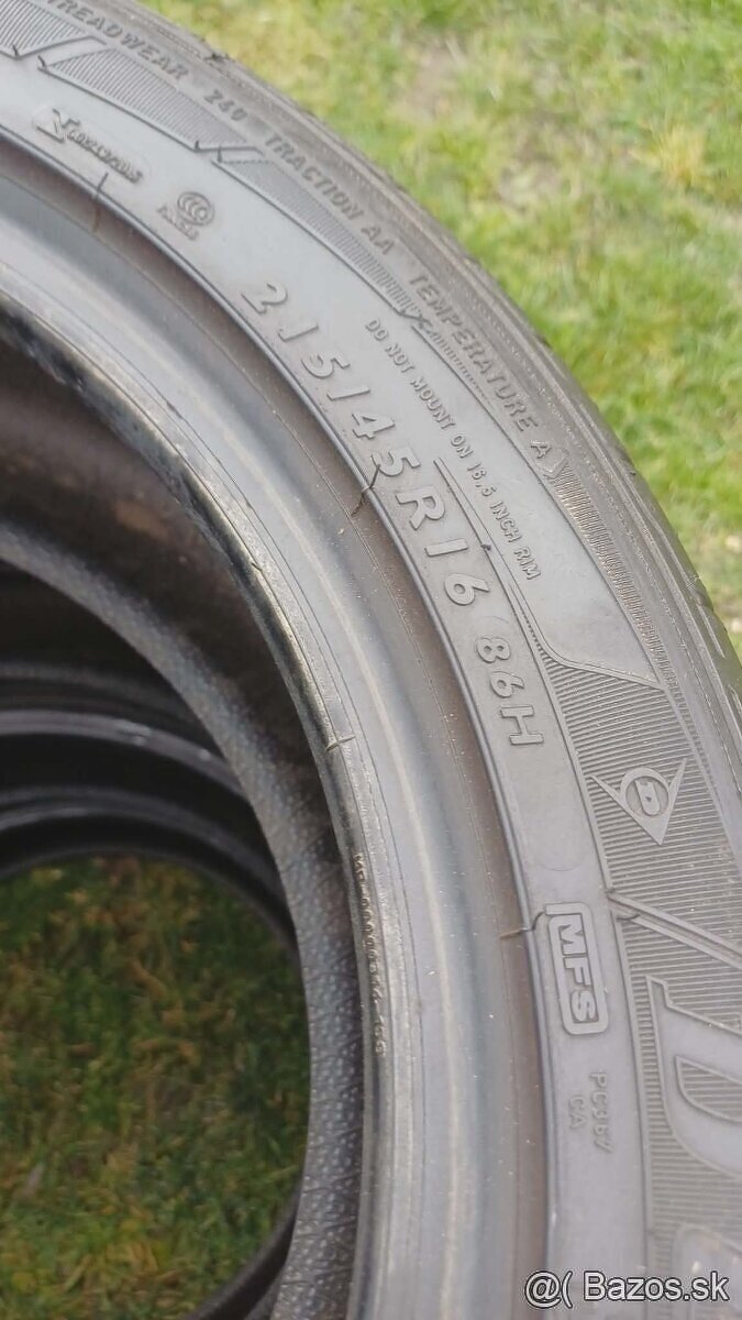 215/45 r16 letne pneumatiky ,Dunlop - 4