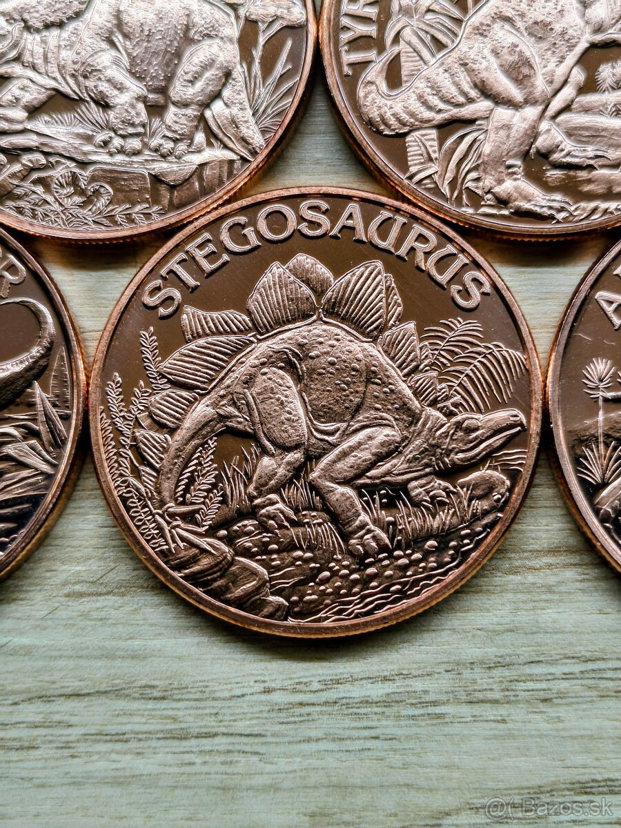 Medené investičné zliatky DINOSAURY - 4