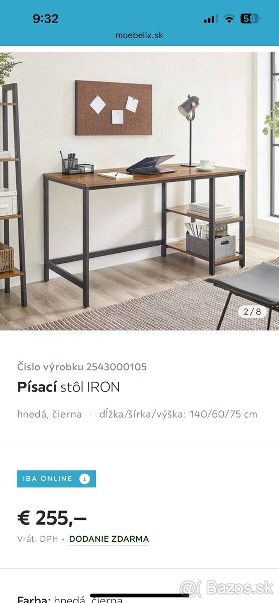 Pracovný stôl / Písací stôl - 4