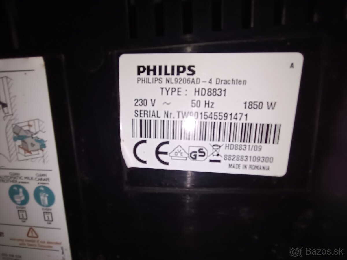 Kávovar Philips HD8831 / 09 - 4