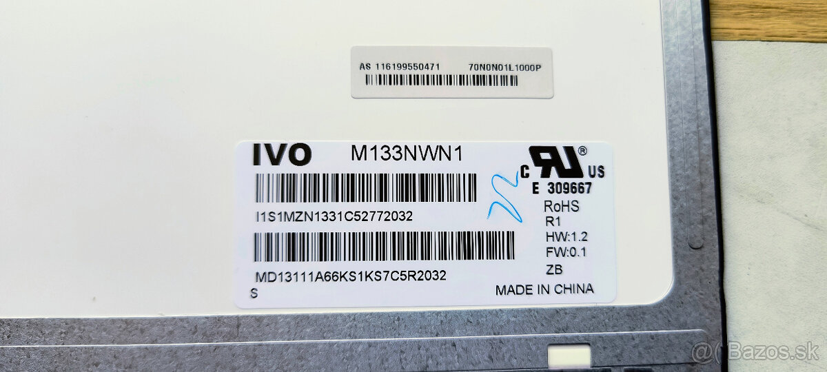 LCD display pre notebook 13.3" 1366x768 LED 30pin eDP Slim - 4