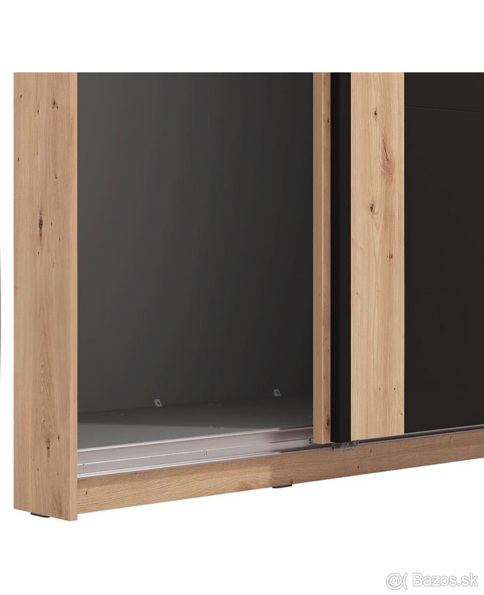 SKRIŇA dub artisan/čierna - 4