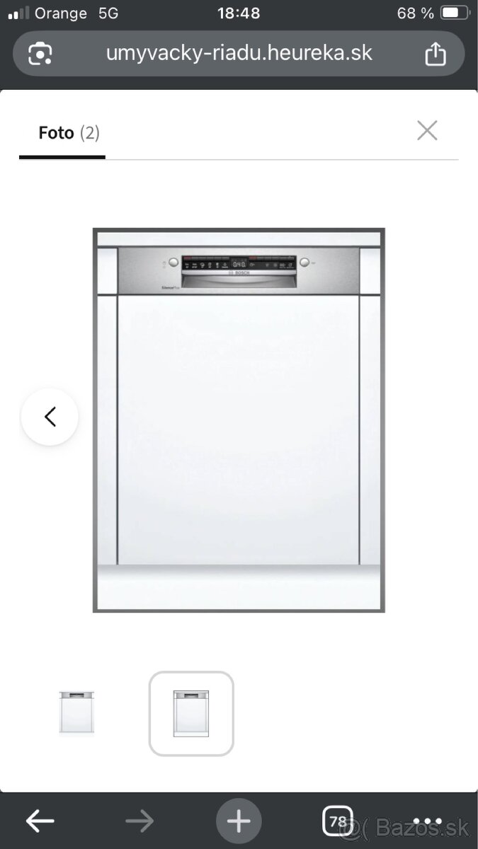 Predám vstavanu umývačku Bosch - 4