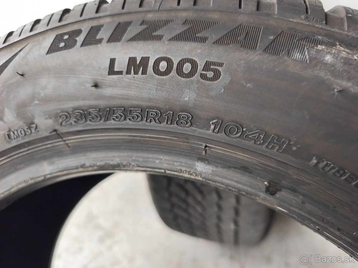 235/55 r18 zimné pneumatiky Bridgestone 7mm - 4