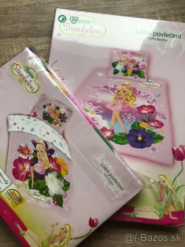 POSTEĽNÉ OBLIEČKY BARBIE Thumbelina + darček - 4