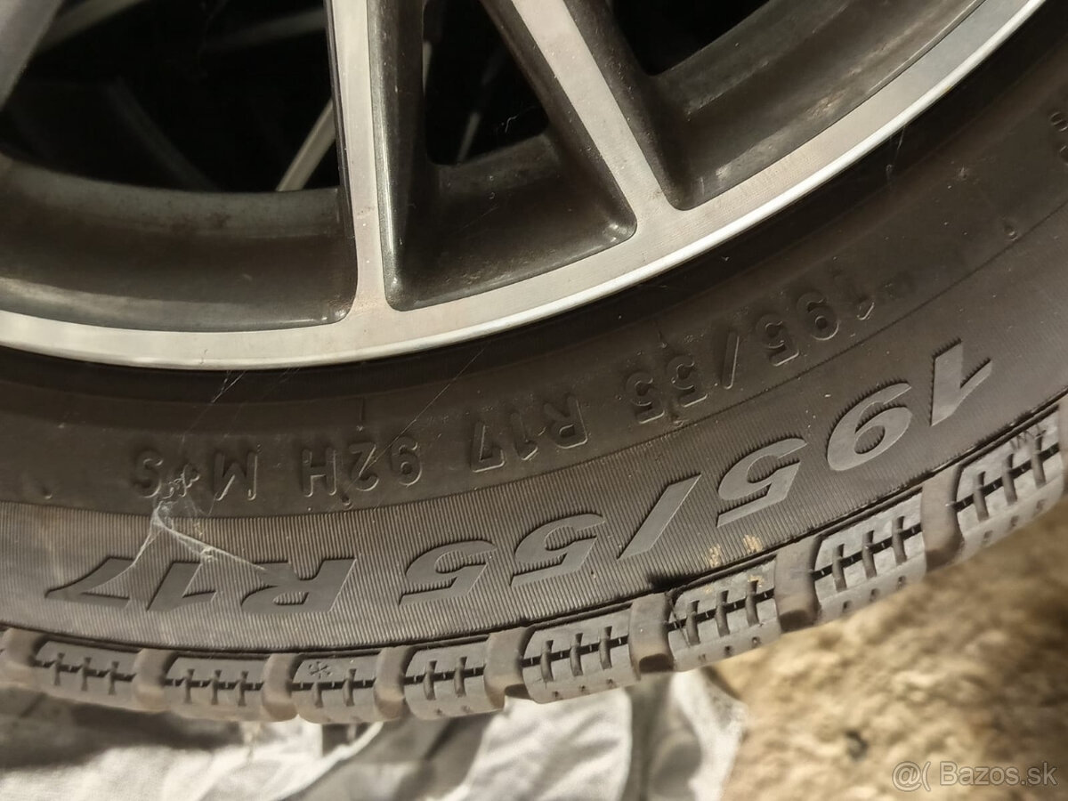 4ks original 17" BMW + zimne PIRELLI 195/55R17 - 4