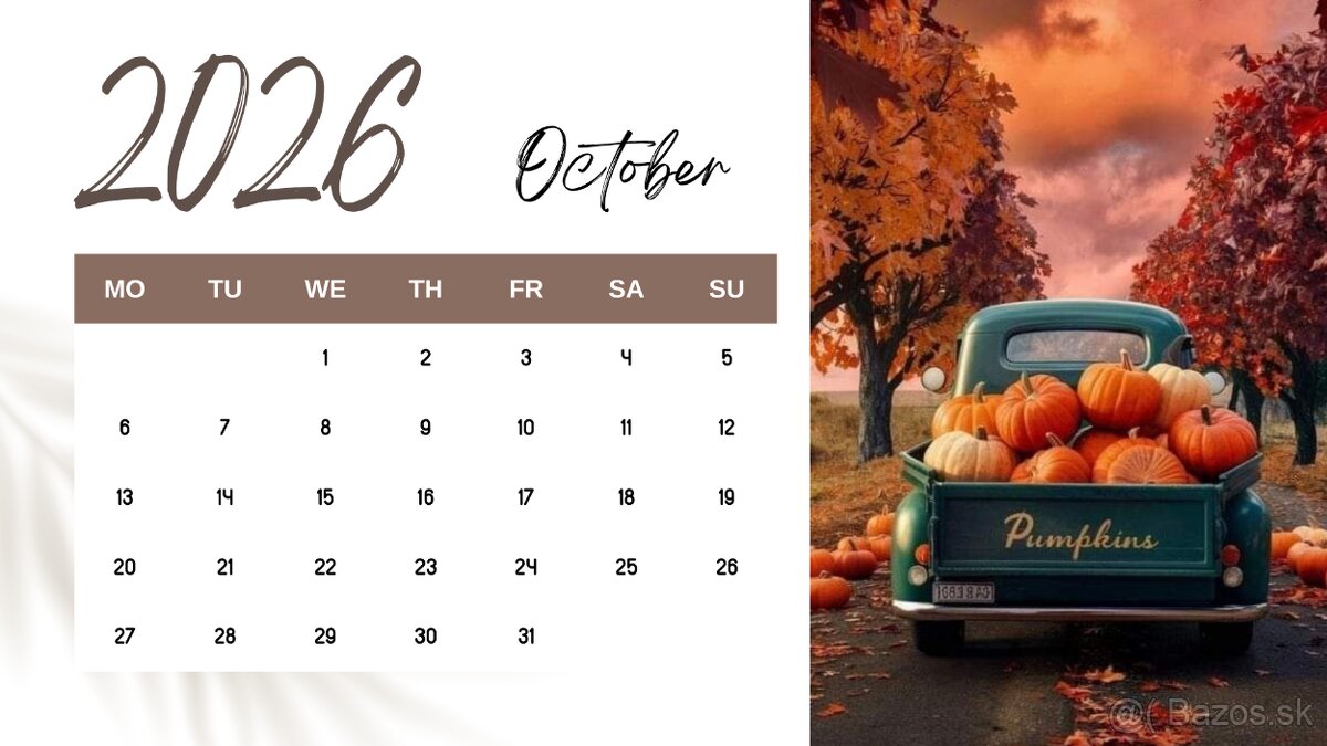 ✨ 4x Kalendár 2026 pre tvoj dokonalý rok Príroda & Akvarel. - 4