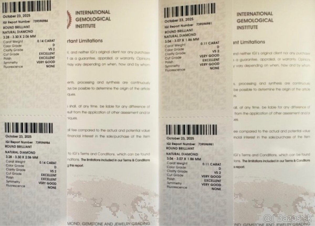 Predam 2ks diamantov D VS2 - 4