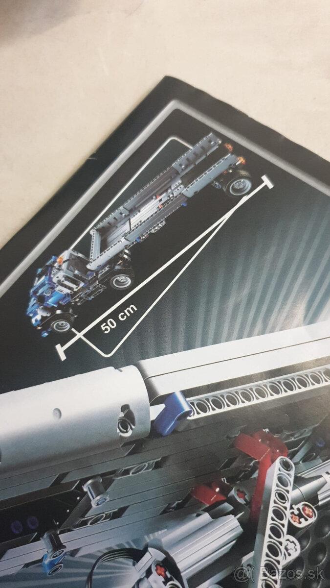 Skladačka- Nákladný voz s kontajnerom na chlp rovnake s lego - 4