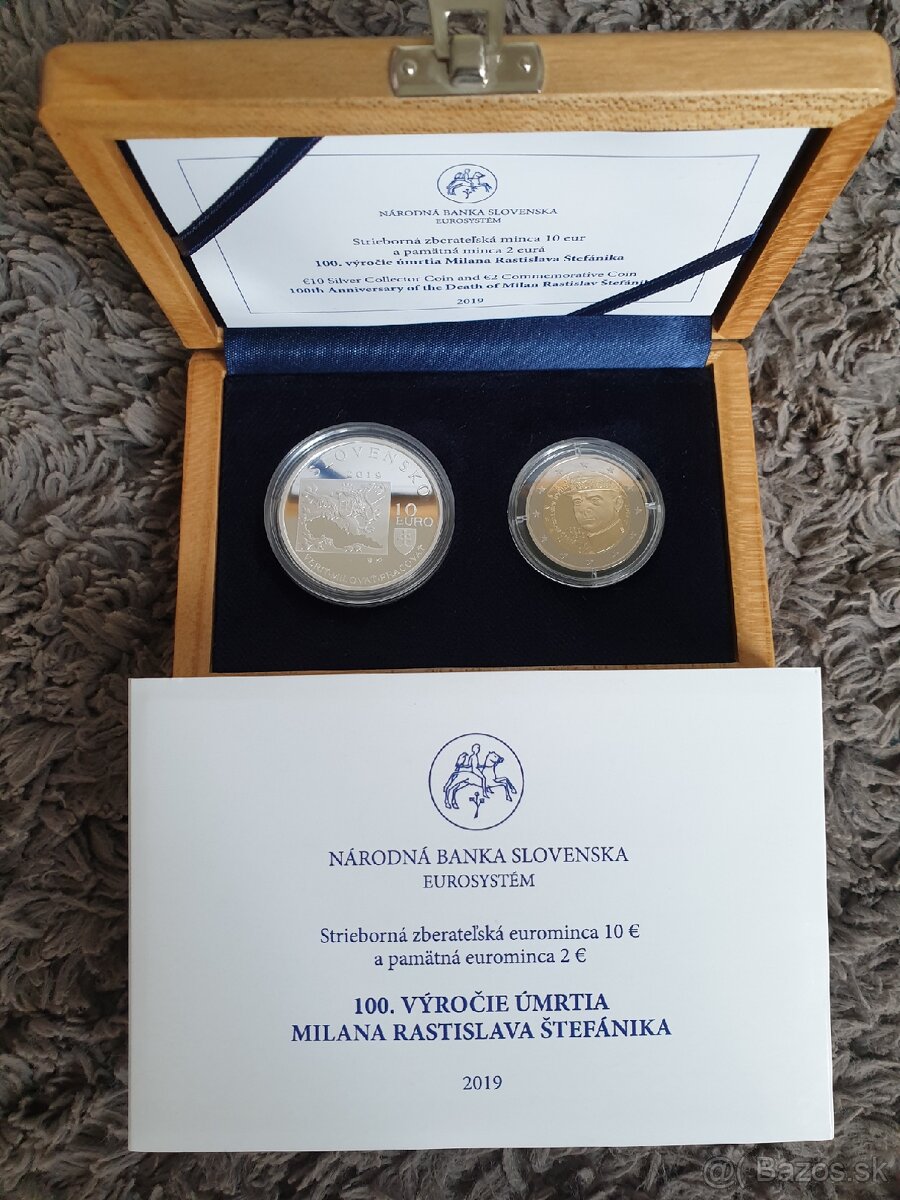 2€ +10€ M.R.Štefánik Proof - 4