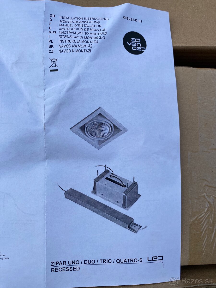 zápustné stropné LED svietidlo / svietidlá - 4