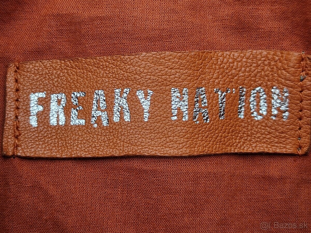 Pánská kožená bunda Freaky Nation velikost L - 4