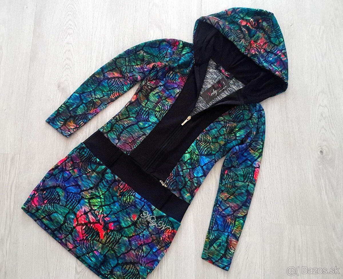 Šaty/tunika s kapucňou v.M - 4