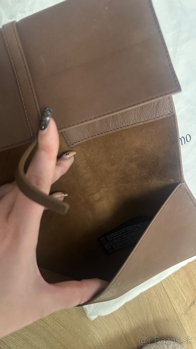 Massimo Dutti kožená malá listová kabelka - 4