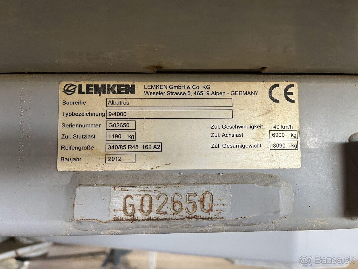 Predám postrekovač Lemken Albatros - 4