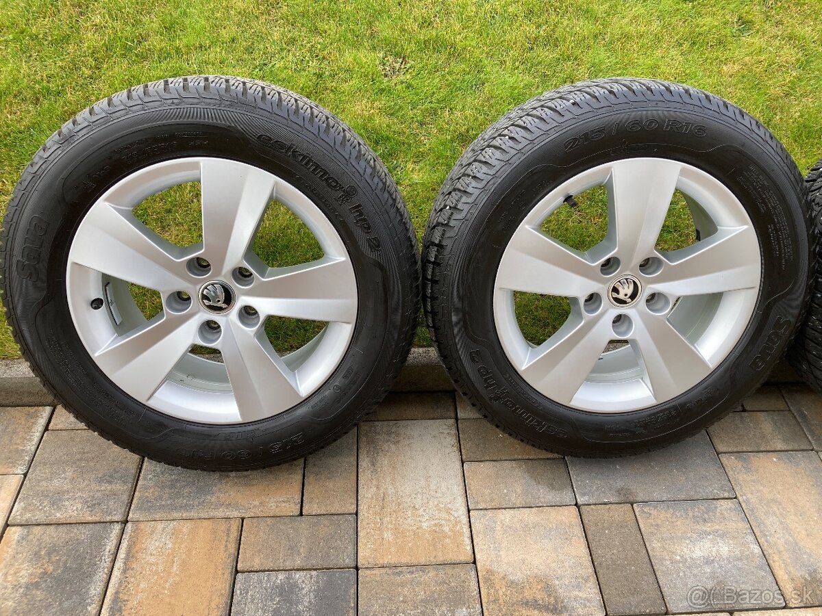 Zimná sada org ŠKODA 5x112 6,5J ET40 215/60 R16 - 4